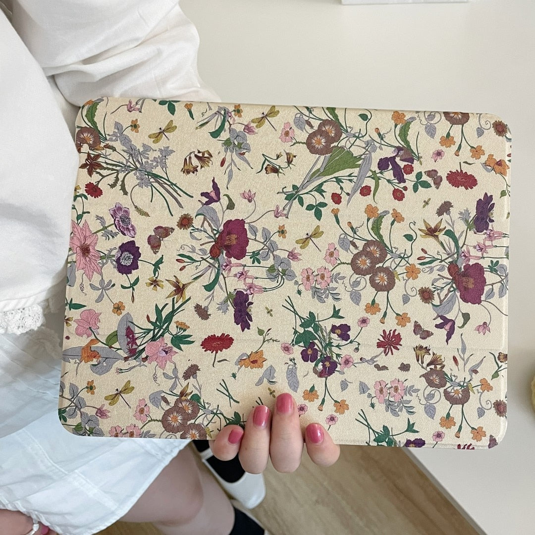 Luxury Vintage Floral iPad Case