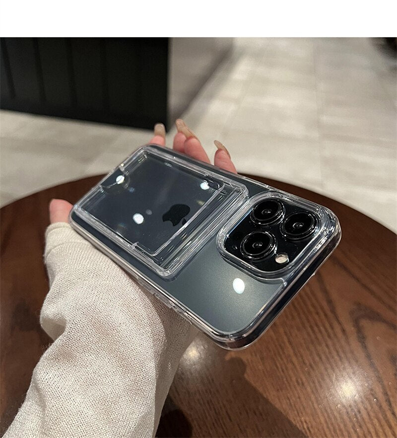 Transparent Card Slot iPhone Case