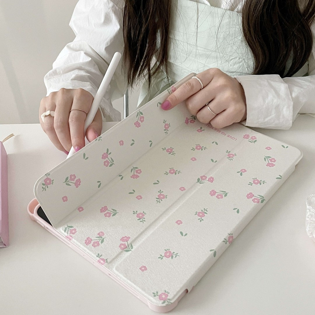 Mirror Back Pink Floral iPad Case