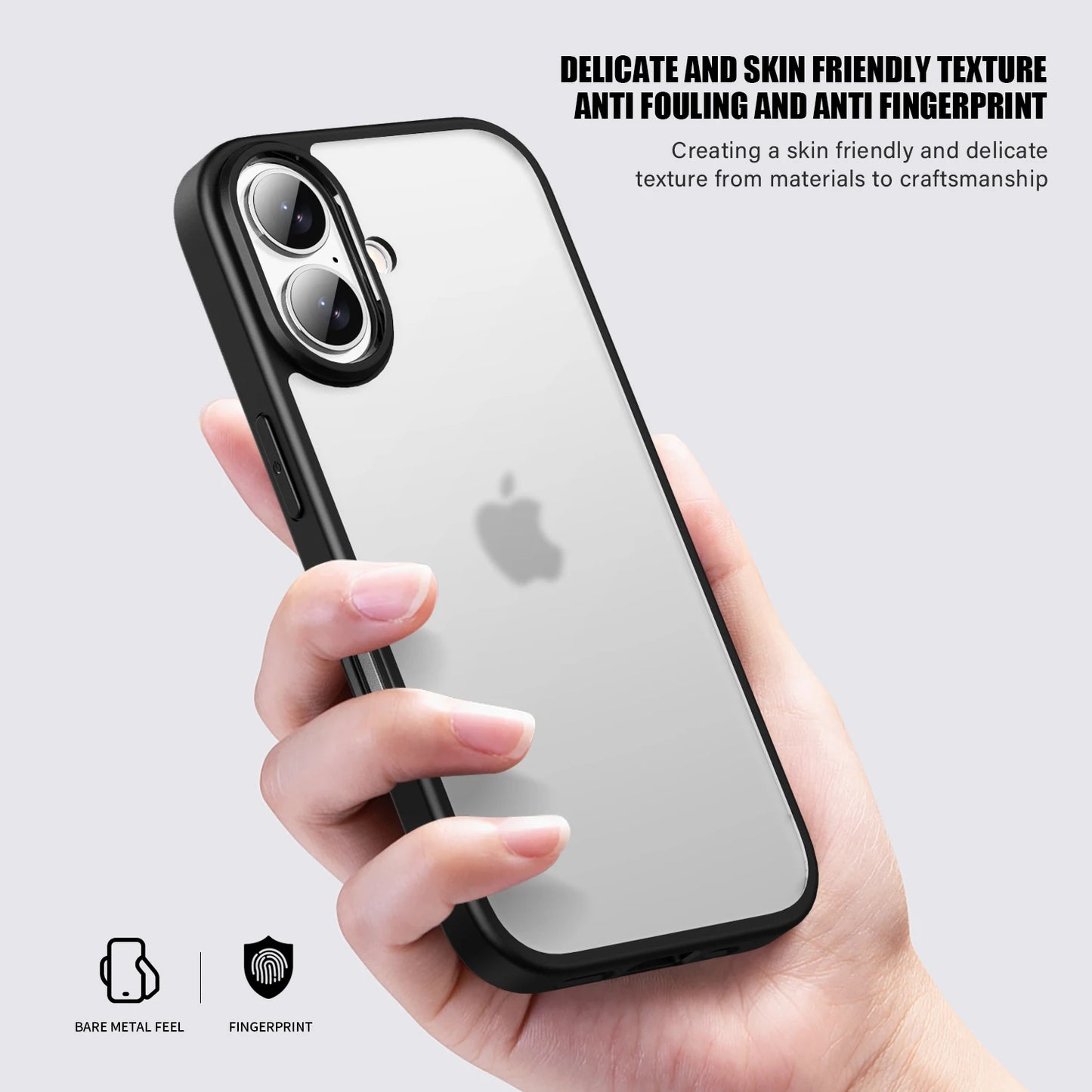 Clear Matte Shockproof iPhone Case